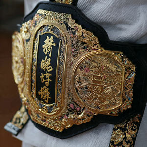 Cinturones de Campeonato de Boxeo y Artes Marciales al por Mayor, Cinturones de Cuero Dorados para Kickboxing, Karate y Judo - Product Image 2