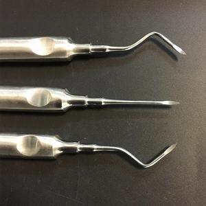 Lot de 3 élévateurs dentaires luxateurs en acier inoxydable, à manche hexagonal courbé, instrument chirurgical pour dentiste - Product Image 3