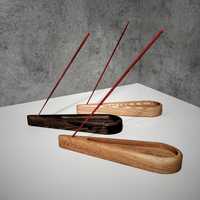 Support de bâtonnets d'encens en bois bio, fait main, écologique, tendance, diffuseur aromatique indien et chinois, mini, pour méditation et yoga