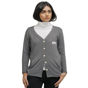 Suéteres de Mujer de Acrílico de Punto Personalizados de Primera Calidad con Botones Delanteros - Product Image 1