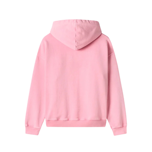 <b>Pink</b> Unisex Hooded Fleece <b>Sweatshirt</b> With Front Pocket Custom Logo Heat Transfer Printed Casual Oversized Fit Autumn Wear - Product Image 2