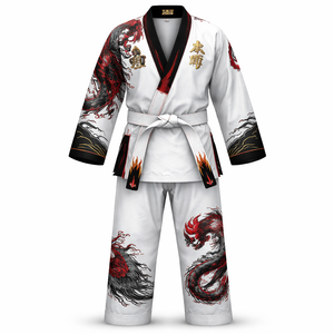 Venta al por mayor: Diseña tu propio Karate Gi 100% Poliéster/Algodón, Suministro Directo de Fabricante OEM, Secado Rápido, Absorción de Humedad, Corte Delgado Frontal - Product Image 1
