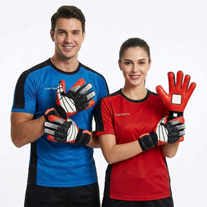 Gants de gardien de but de football professionnels hybrides/coupe négative avec motif imprimé à contraste élevé - Product Image 1