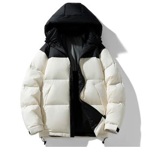 New Arrive Unique Design High Quality Custom Coated Stand Collar Quilted <b>Puffer</b> Hooded Winter Casual <b>Jacket</b> Men <b>Cheap</b> Price - Product Image 1