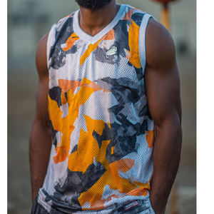 Camiseta de Baloncesto Personalizada con Nombre de Equipo y Camuflaje, Chaleco de Baloncesto sin Mangas con Número de Equipo para Hombre - Product Image 3