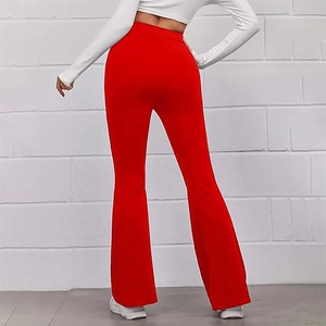 Pantalon polaire rouge pour femmes 2024 Meilleure vente Prix raisonnable Pantalon cargo pour femmes Pantalon cargo en polaire sur mesure pour femmes - Product Image 4