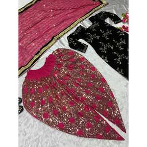 ชุดปาร์ตี้ออกแบบโดยดีไซด์เสื้อ dhoti salwar และ dupatta ดูแพด - Product Image 1