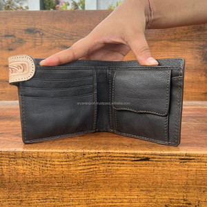 Cartera minimalista al por mayor con tarjetero, cartera Superfina de piel auténtica, cartera plegable para hombre con magnetismo - Product Image 5