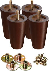 Durable Solid Wood Furniture Legs Strong Load Bearing Cabinet <b>Sofa</b> Legs Modern Simple Design for Home Hotel Hospital Use - Product Image 5