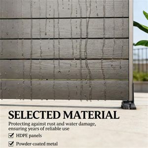 Schermo per la privacy da esterno marrone a 6 pannelli, divisorio e bloccatore di spazi - Product Image 2