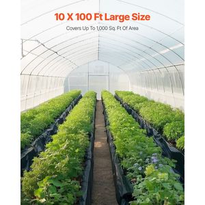 10 'x 100' หนัก6มิลหนาสีดำสีขาวแผ่นพลาสติกสองด้านม้วนอเนกประสงค์ผ้าวางสำหรับจิตรกรผ้าใบกันน้ำ - Product Image 3