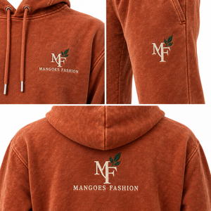 Conjunto Deportivo MANGOES FASHION para Hombre, Estilo Vintage, Color Naranja, Sudadera con Capucha y Pantalones de Chándal de Algodón, Manga Larga, para Verano - Product Image 5