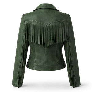 Factory Direct Womens Leather <b>Jacket</b> with <b>Fringe</b> for Wholesale - OEM Custom Options from Manufacturer - Product Image 2