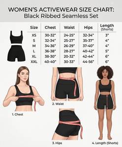 Ensemble de vêtements de sport pour femmes, 2 pièces, côtelé, haut court sans manches, short taille haute, respirant, antistatique, coupe ajustée, toutes saisons - Product Image 6