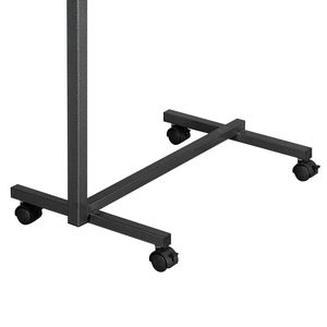 Comodino Multifunzionale Regolabile in MDF/Ferro con 4 Ruote e Freno, Colore Venatura Legno Scuro per Ospedali - Product Image 4