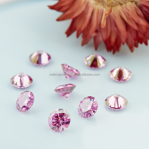 Diamant rose rond taille brillant 6,5 mm, couleur VS, cultivé en laboratoire pour bijoux, qualité VS certifiée, pierres CVD fabriquées en laboratoire - Product Image 5