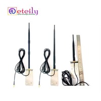 ETEILY 915MHz 9dBi Antena Rubber Duck Kabel RG174 (L-3Mtr) + untuk Konektor Male St. (Dengan Braket L) IP65 10-25W Buatan India