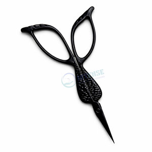 Durable Black Mermaid Tail Embroidery <b>Scissors</b> Stainless Steel Sharp Precision Tool for <b>Sewing</b> Craft Professionals - Product Image 1