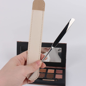 High Quality Double-Ended German Steel Plastic Cream Mixing Spatula Mirror <b>Polish</b> Double Plate Cosmetic <b>Face</b> Makeup - Product Image 3