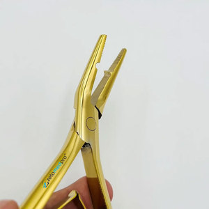 Pince à micro-perles pour extensions capillaires à bout courbé, impression de logo personnalisée, acier inoxydable, service OEM durable - Product Image 2