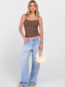 Débardeur côtelé tendance pour femme en tissu extensible, coupe ajustée, léger, doux et respirant, style streetwear estival, vente en gros - Product Image 4