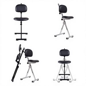 Tabouret d'atelier industriel réglable, chaise de mécanicien pliable avec dossier, siège de garage réglable en hauteur pour réparation automobile GAPGAR036 - Product Image 1