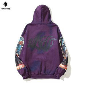 เสื้อฮู้ดดี้ทรงบ็อกซี่สำหรับผู้ชาย ผ้าหนา พิมพ์ลายได้ตามสั่ง น้ำหนัก 00-500 กรัม ทรงไหล่ตก ผ้าฝ้าย 100% สำหรับฤดูหนาว - Product Image 3