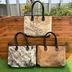 กระเป๋าหนังวัวทำมือขนาดใหญ่ทำด้วยมือกระเป๋าสะพายไหล่กระเป๋าถือเก็บขนได้กระเป๋าช้อปปิ้งสำหรับผู้หญิง - Product Image 4