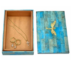 Hot Selling Elegant Bone Inlay Jewelry Box with Brass Handle Handmade <b>Storage</b> Box for Rings <b>Earrings</b> Accessories Home Decor - Product Image 5