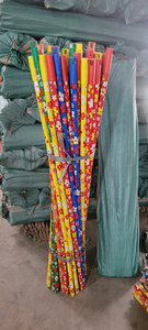 Manche de balai en bois recouvert de PVC de 8 cm de diamètre, longueur 1200 mm, diamètre 22 mm, avec poils durs de base, étanche, crochet noir - Product Image 2