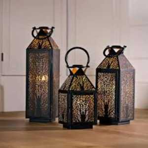 GOOD DESIGN Small Moroccans <b>Lighting</b> Hanging Lamp Nautical Iron Candle Holder Lantern with Jute <b>Rope</b> Handle - Product Image 2