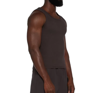 Men Ribbed Tank Top Solid Color O-Neck Casual Knitted Style Breathable Quick Dry Summer Wear Premium Quality - Product Image 4