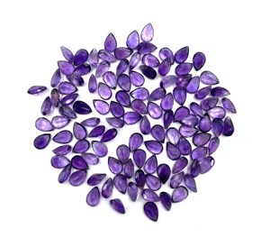 Natural African Amethyst Pear Cut Shape Loose Gemstone Sizes 3-9 MM, Purple Semi-Precious Stone for Jewelry Making - Product Image 3