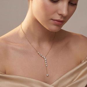 Collar de Diamantes Cultivados en Laboratorio con Corazón de Oro Rosa de 9K de Lujo, 4.92 CTW, Joyería Fina Hecha a Mano para Mujer, Regalo de Compromiso o Aniversario - Product Image 3