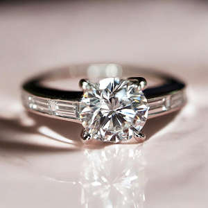 Igi แหวนกลมประดับเพชรสีขาว10K/14K 3.00 CT แหวนหมั้น/แต่งงานสำหรับเป็นของขวัญสำหรับผู้หญิง - Product Image 4