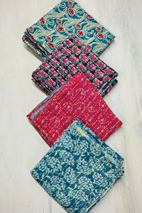 Servilletas Kantha Indias Hechas a Mano, Ecológicas, con Estampado Vintage para Damas, Personalizables, Coloridas, Estilo Boho, para Mesa, Regalo de Boda, Decoración del Hogar - Product Image 3