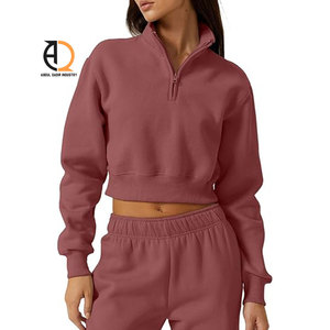 Crop Top Fleece Womens Comfortable Hoodie <b>Sweatshirt</b> - Product Image 1