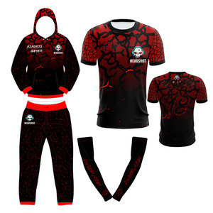 เสื้อเกมเมอร์อีสปอร์ตแบบกำหนดเอง เสื้อเจอร์ซีย์แขนสั้นพิมพ์ลายแบบ Sublimation ชุดทีมมืออาชีพสำหรับการแข่งขันกีฬา - Product Image 1