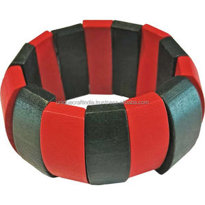 Bracelets en bois de bord d'écorce naturelle | Bracelet de finition rustique de taille standard pour les femmes Tribal Look Eco Friendly Ethnic Gift Jewelry - Product Image 6