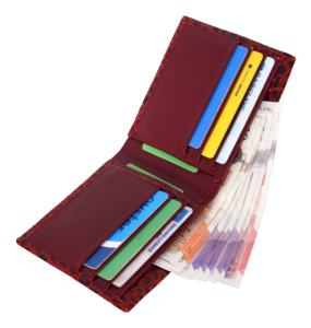 Cartera de Cuero Genuino con Grabado de Cocodrilo Personalizado, Acabado Rojo Cocodrilo, Logotipo Personalizado, Marca Privada, OEM, Venta al Por Mayor, Cuero de Lujo Pequeño - Product Image 4