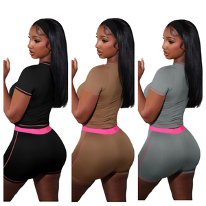 Conjunto de Top Corto y Pantalones Cortos de Yoga para Mujer, Conjunto Deportivo de 2 Piezas, Ropa Deportiva para Mujer, Logotipo Personalizado, Talla XS, Verano - Product Image 6