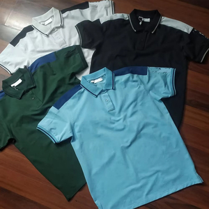 Polo à manches courtes style golf avec boutons et fermeture éclair, couleurs assorties, en piqué, surplus de stock de vêtements du Bangladesh - Product Image 2