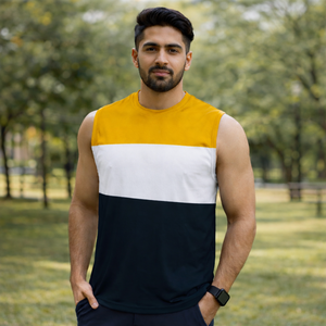 Hauts de fête sexy pour hommes à col ras du cou en maille polyester tricotée avec strass thermocollants, style européen et américain, tendance et brillants - Product Image 6