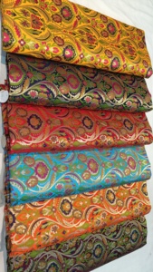 Telas de Seda Brocada, Textil Jacquard Pesado, Material de Diseño para Prendas Étnicas, Tela Brocada Tradicional al por Mayor - Product Image 5