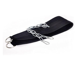 Neoprene Dip Belts with Metal Chain Adjustable for Fitness Protective Gear Adult Male Standard Style - Product Image 3