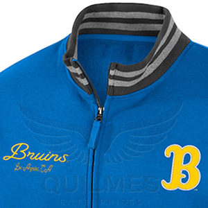 Chaquetas de Béisbol Varsity Personalizadas al por Mayor de Quilmes Enterprises para UCLA Bruins, Chaquetas Casuales de Forro Polar Bordadas Unisex - Product Image 4