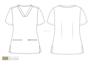 Scrubs hospitaliers de haute qualité fabriqués au Vietnam Haut de gommage d'allaitement imprimé OEM avec spandex uniforme en soie extensible à usage médical en gros - Product Image 5