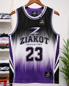 Wholesale Direct Ziakot Industry Custom Black White Pinstripe White-Gray Authentic Basketball Jersey - Product Image 4