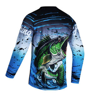 Camisa de Pesca Casual para Hombre, Manga Larga, Estampado por Transferencia Térmica, Protección Solar UPF 50, Secado Rápido, Poliéster, Ropa para Exteriores - Product Image 2