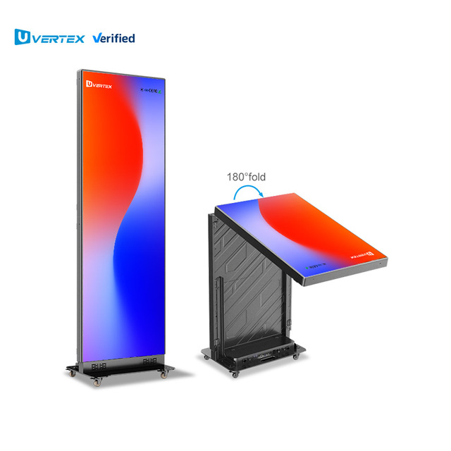 Indoor HD Foldable GOB P1.8 P2 P2.5 Portable 640*1920mm LED Poster Display Screen with Wheels Extended Screen